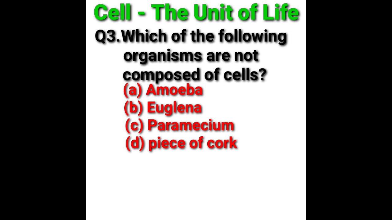 Cell-The Unit of Life |chap-8| NEET Biology MCQ| Important Question | #neet #shorts #biology #ncert