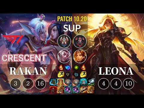 T1 Crescent Rakan vs Leona Sup - KR Patch 10.20