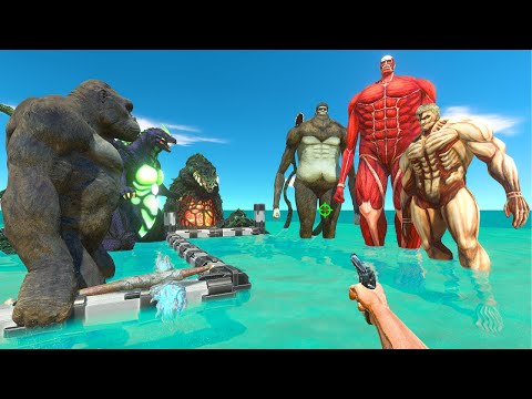 FPS Avatar Rescues Kaiju Monsters and Fights All Titans - Animal Revolt Battle Simulator