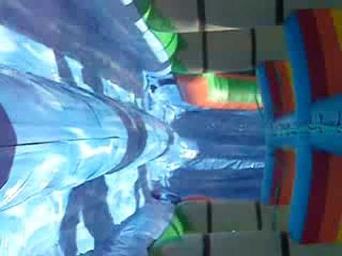 Fred and Donna on waterslide