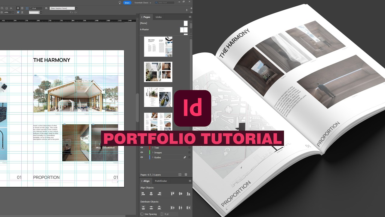 Architecture Portfolio and Indesign Tutorial for Beginners