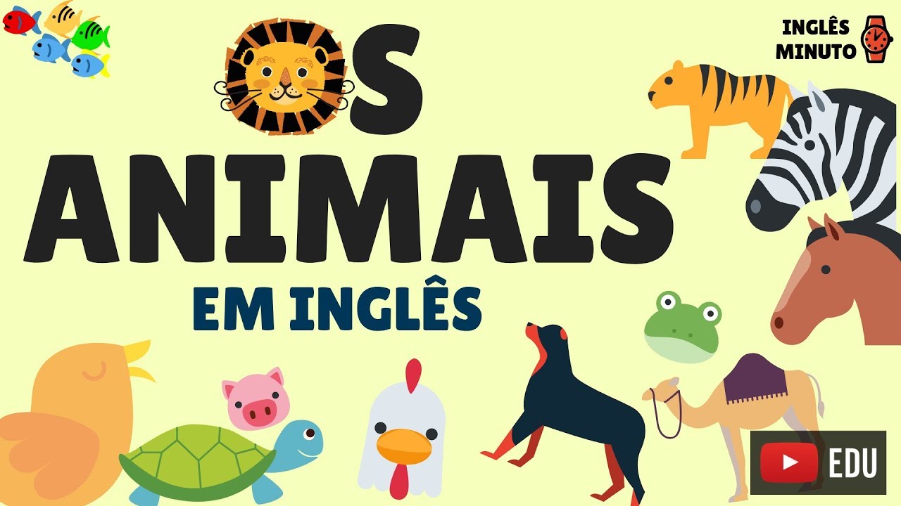 Os animais em Inglês - Inglês Minuto - Como falar o nome dos bichos em Inglês
