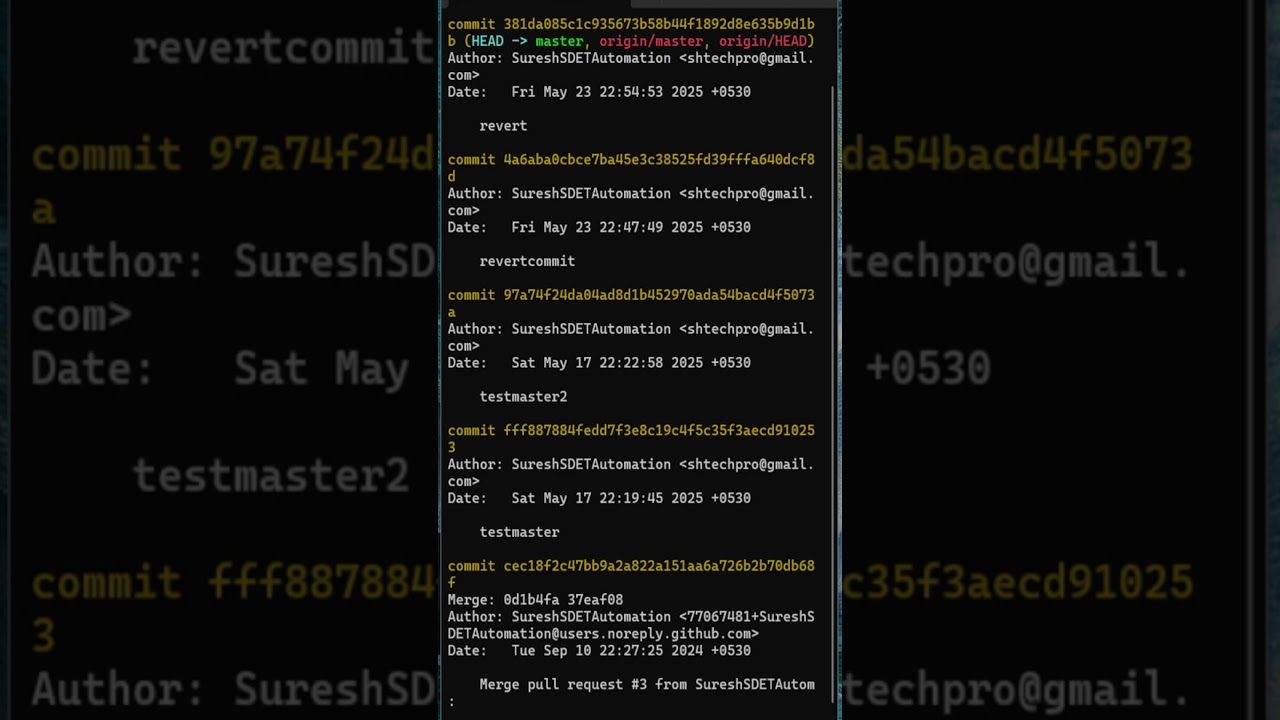 How to check Commit History in Git #github #git #gitbash