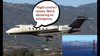 Download lagu FLIGHT CONTROL ISSUE | EMERGENCY LANDING IN SAN FRANCISCO | Challenger 350 | ATC Audio #aviation#atc mp3