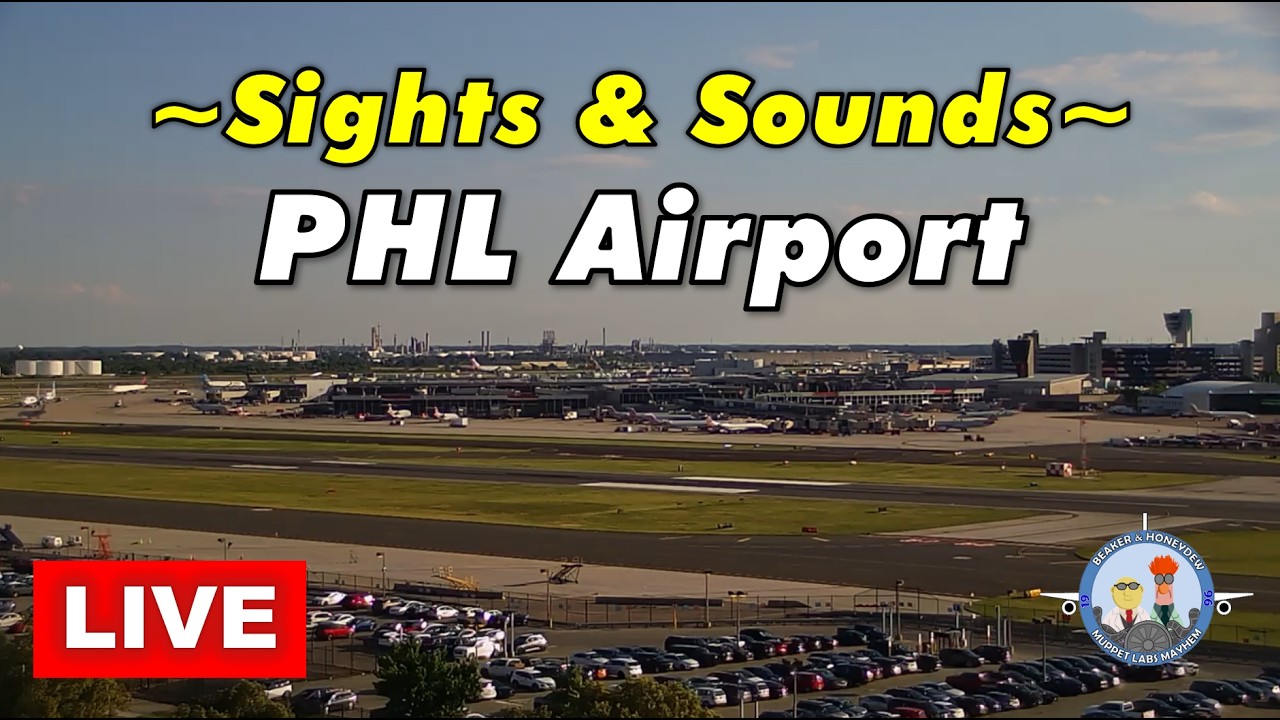 Live webcam view of Philadelphia Airport Runways & Terminals