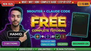 How to Use Claude Code FREE | 9Router Setup Tutorial | Step-by-Step Guide 2026
