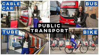What to know about every public transport in London 🚇 Train vs boat vs bike vs cable Car