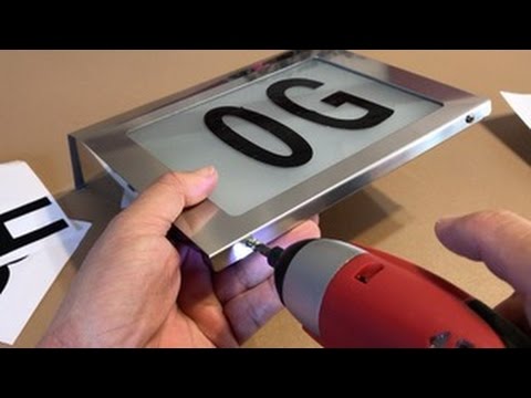 Natuzy Outdoor Solar Powered Led Illuminated House Door Number