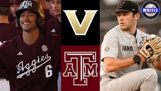 #6 Vanderbilt vs #3 Texas A&M Highlights (G2) | 2024 College Baseball Highlights