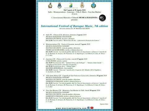 MATTEO CICCHITTI & MUSICA ELEGENTIA - International Festival of Baroque Music, 7th edition