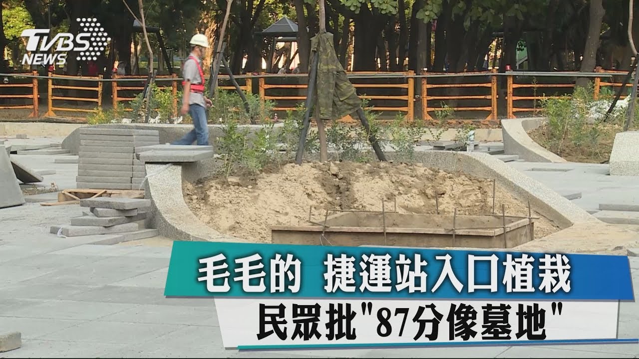 毛毛的!捷運站入口植栽 民眾批「87分像墓地」