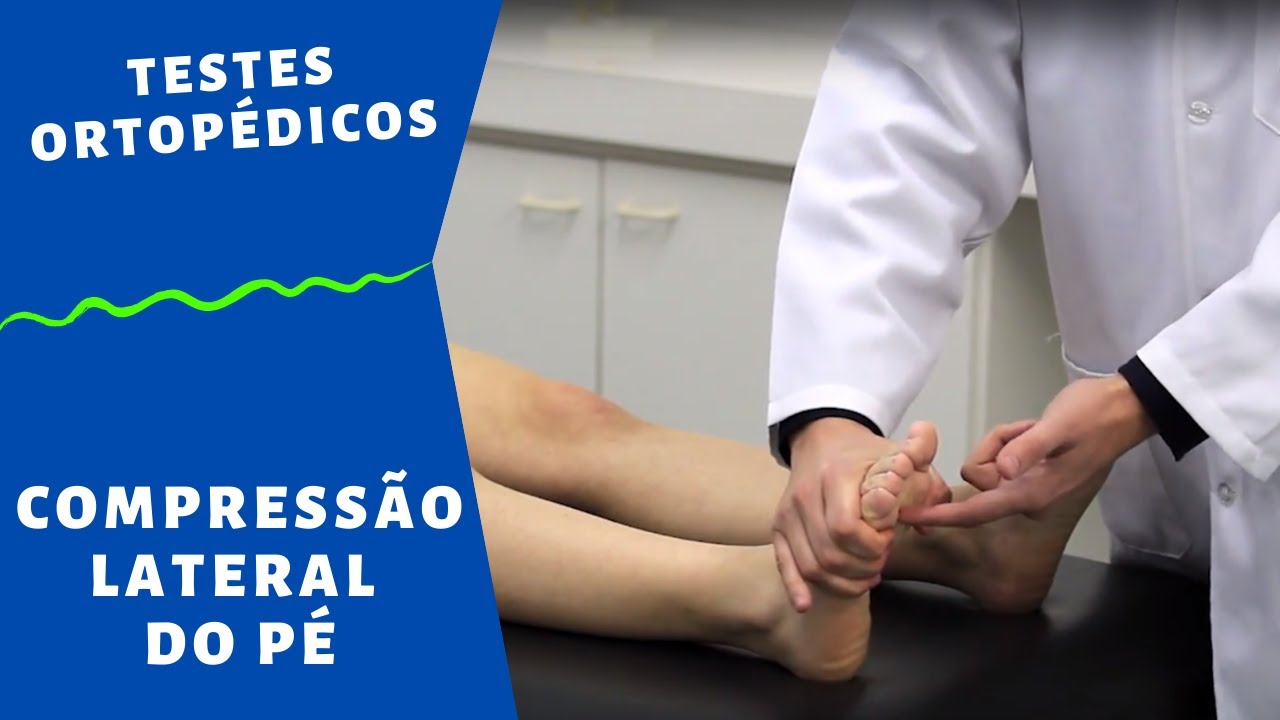 Compressão lateral do pé