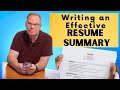 Ace Your Resume Summary