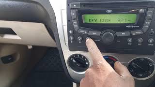 Ford Fiesta, Figo audio system how to open lock