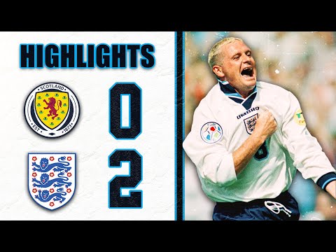 Scotland 0-2 England | Paul Gascoigne Scores Classic Euro 96 STUNNER! | Highlights | Euro 96