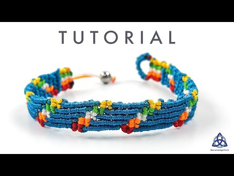 Macrame Bracelet with Beads Tutorial Easy Jewelry Making