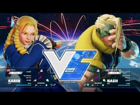 SFV Beta Online Matchmaking - Zelduck (Karin) vs Kaibasegasaturn2 (Nash)