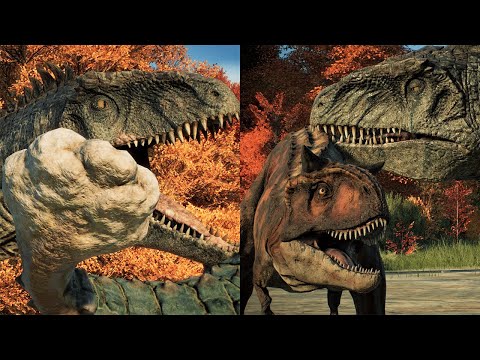 DOMINION GIGA VS BUMPY, TORO AND PIERCE (Camp Cretaceous) - Jurassic World Evolution 2