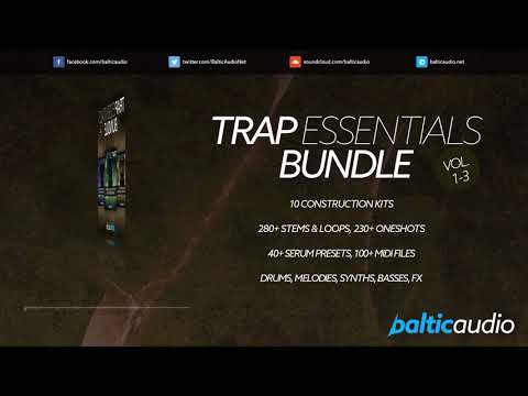 Trap Essentials Bundle (Vols 1-3) (10 Kits, 500+ WAVs, 40+ Serum presets, 100+ MIDIs)