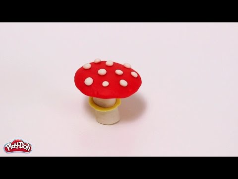 Des champignons en pâte à modeler (Hellokids)