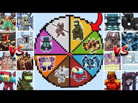MINECRAFT MOB TOURNAMENT BUT ITS A ROULETTE OF OP BOSSES | Minecraft Mob Battle