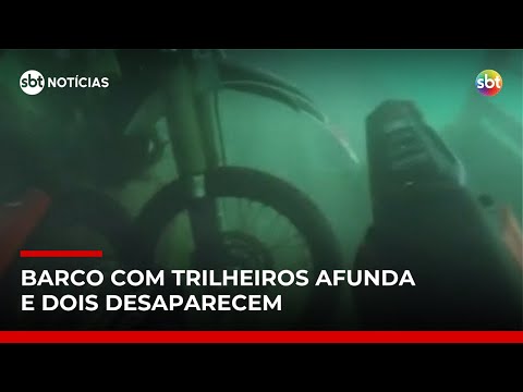 Duas pessoas desaparecem após barco com trilheiros afundar no Rio Tocantins | #SBTNoticias