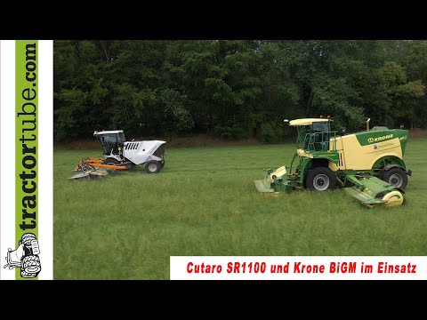 Vorstellung des Cutaro neuer selbstfahrender Mäher & Einsatz Krone BiGM und Cutaro  beim LU Bos