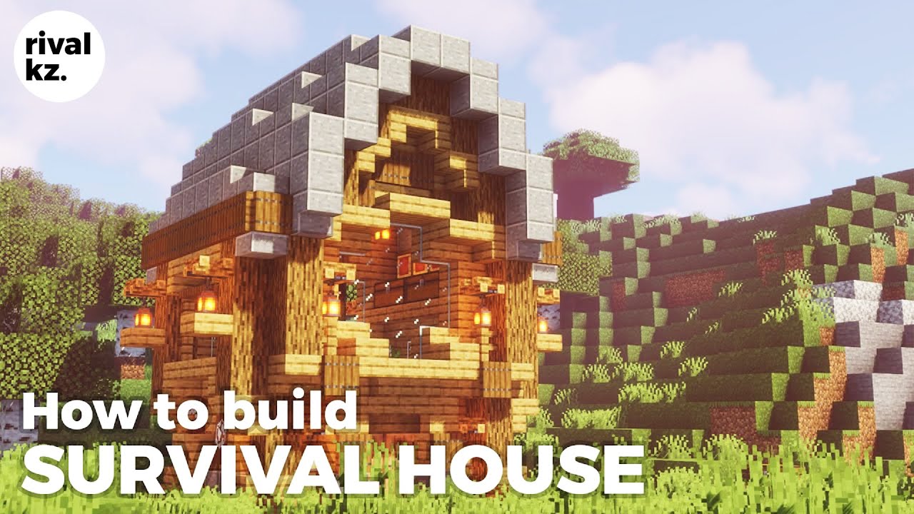 Minecraft - 2 Player Survival House Tutorial (How to Build) 