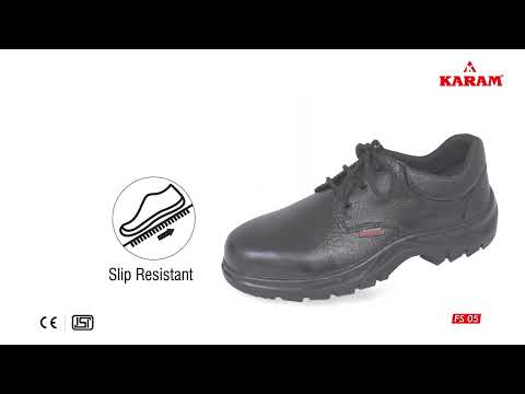 Karam fs 05 steel toe black safety shoes