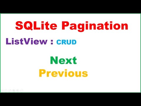 Android SQLite Pagination Ep.03 : ListView - Next/Previous with CRUD