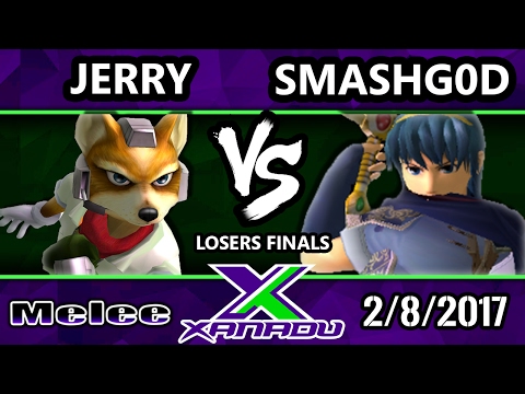 S@X 188 - Jerry (Fox) Vs. SmashG0D (Marth) - SSBM Losers Finals - Smash Melee