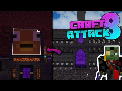 Mystisches NETHERPORTAL zu TRYMACS Netherhub?! + XXL VILLAGER TRADING HALL! - Craft Attack 8 #010