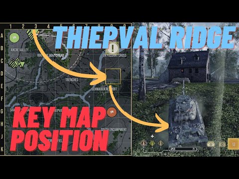 Thiepval Ridge Key Map Position (North Spawn, Standard Battle). World of Tanks Console.