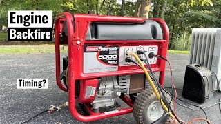 Generator Backfiring and Won't Start - Fixed