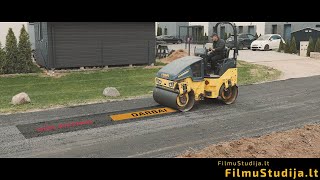 Asfaltavimo darbų video su 3D grafika