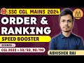 ORDER RANKING SPEED BOOSTER SERIES SSC CGL CHSL MAINS 2024