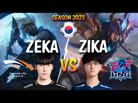 HLE Zeka vs LNG Zika - Zeka AKALI vs Zika YONE Mid - Patch 13.24 KR Ranked