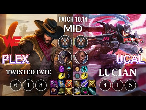 WE Plex Twisted Fate vs KT Ucal Lucian Mid - KR Patch 10.14