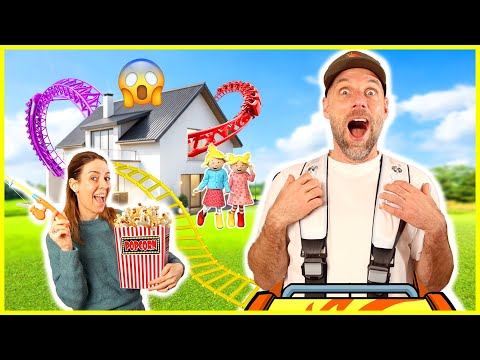WE'RE BUILDIN' AN AMUSEMENT PARK IN OUR HOUSE! *With a roller coaster and a dinosaur tour! ♥TheSw...