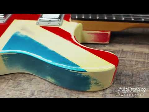 MyDream Partcaster Custom Built - Union Jack Foil Cover PAF image 12