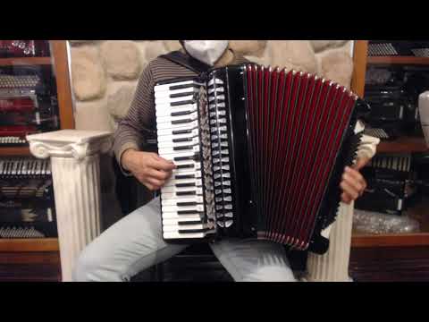 5148 -  Black Castiglione Piano Accordion LMMH 41 120 $1999