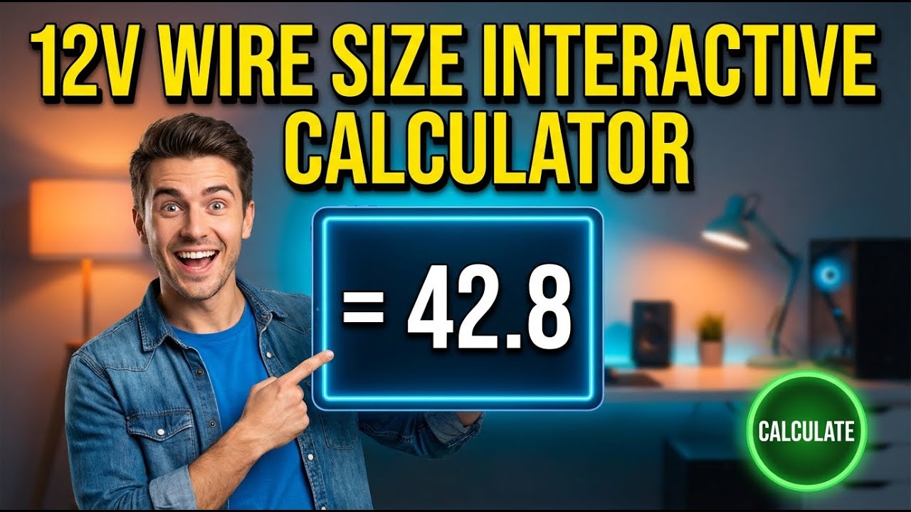 12V Wire Size Interactive Calculator