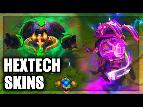 All Hextech Skins Spotlight Annie Alistar Galio Kog'Maw Janna Sion Anivia Singed (League of Legends)