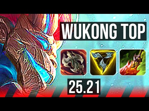 WUKONG vs FIORA (TOP) | 6 solo kills, Dominating | EUW Master | 25.21