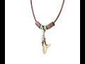Ocean Theme Shoreline Solid Bronze Realistic Sea Life Reef Shark Pendant Necklace