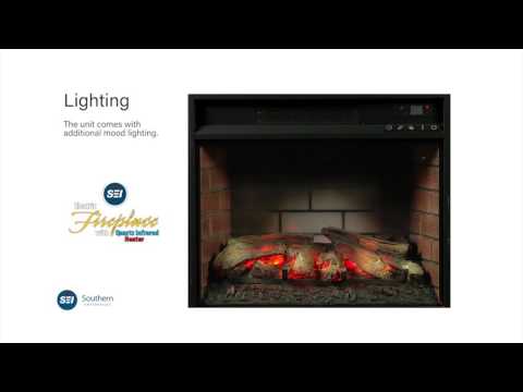 FI9306: Antebellum Infrared Electric Media Fireplace - Antique White