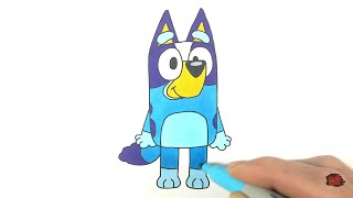 Bluey Drawing and Coloring | How to Draw Bluey