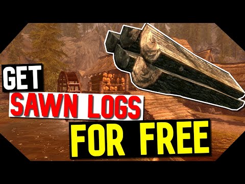 How To Get FREE Sawn Logs/Lumber! | Hearthfire DLC | TES V: Skyrim