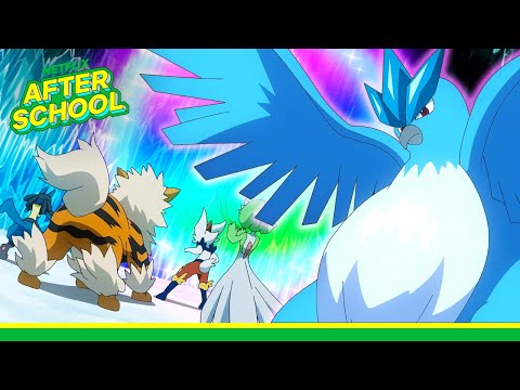 Battling Articuno in a Freezing Raid! ❄️ | Pokémon Ultimate Journeys | Netflix Family