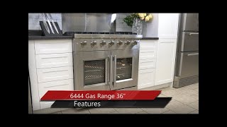 Forno Galiano 36-Inch Freestanding French Door Gas Range, 6 Burners, Convection Oven, Energy Efficient Stainless FFSGS644436 Picture